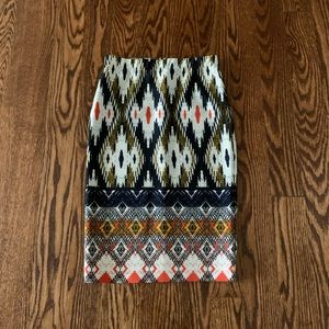 Anthropologie Maeve Batik print pencil skirt